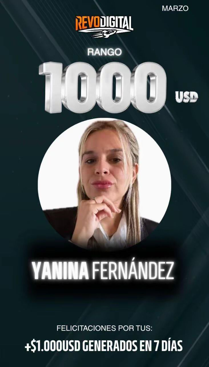 Rango 1000 USD - Yanina Fernández